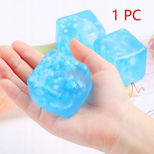 Schneeflockenblaue Eiswürfel zum Stressabbau, elastischer Quetschball, Dekompression