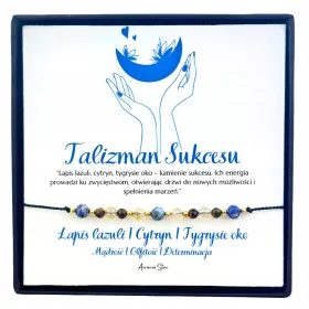    TALISMAN DES ERFOLGES AMULETT Armband Erfolg Citrin Lapislazuli Tigerauge
