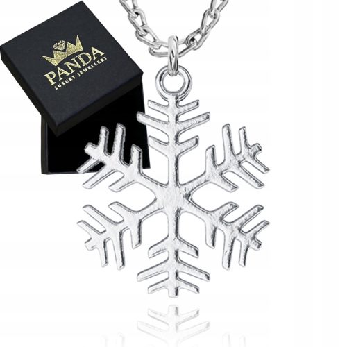  Silber Schneeflocke Halskette Anhänger Kette Weihnachtsmann Geschenk Weihnachten 925
