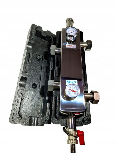  HYDRAULISCHE KUPPLUNG 4x 1" 65kW DRUCKMESSGERÄT + THERMOMETER + ANSCHLÜSSE