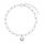  Silberarmband mit Herz, dickere Verona-Glieder