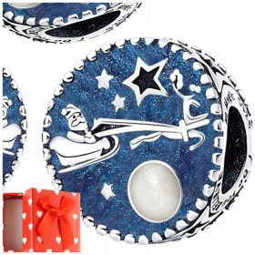    Charms-Anhänger SANTA UND DAS RENTIER s925 Weihnachten als Geschenk + KOSTENLOSE BOX