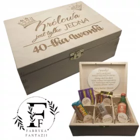    Holzkiste, unverzichtbar für den Graveur von Geburtstagsgeschenken zum 18., 20., 30., 40., 50. und 60. Geburtstag
