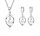  DAMEN-SET, VERSILBERTE PERLENHALSKETTE-OHRRINGE, P, 2360