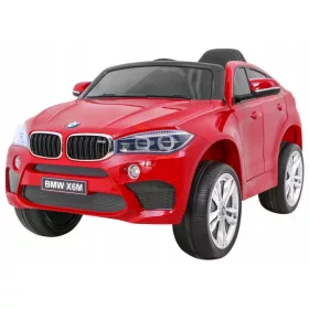    BMW X6M Elektroauto für Kinder, rote Lackierung + Fernbedienung + EVA + gratis