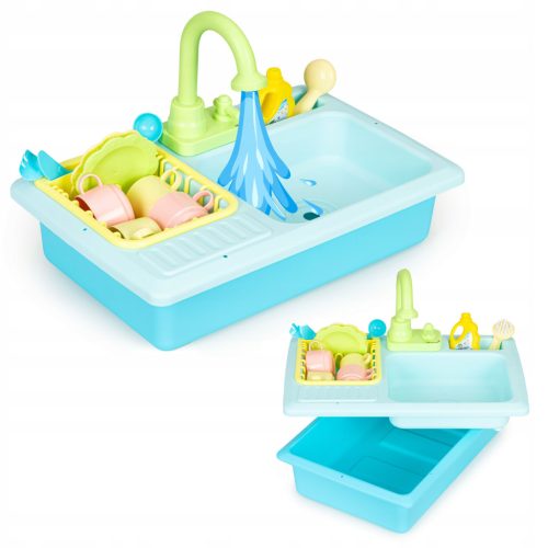  WASCHBECKEN, WASCHBECKEN MIT KLEBEBAND, MIT WASSER GEFÜLLT, 12 ZUBEHÖRTEILE, SPIELZEUG FÜR KINDER