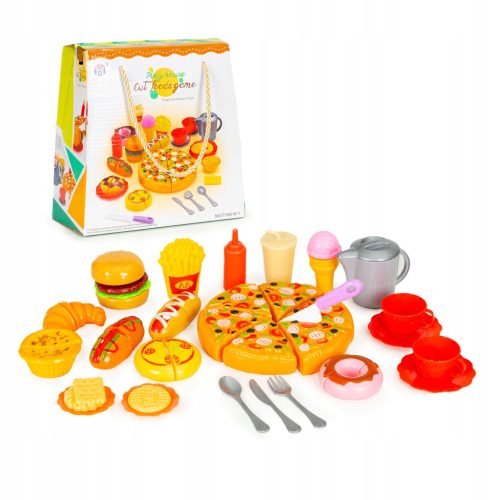  FAST-FOOD-PIZZA-SPIELZEUG-SET HOTDOG-Pommes für Kinder mit Klettverschluss