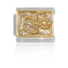  Gliederanhänger MAYBEME Glitzerherzen