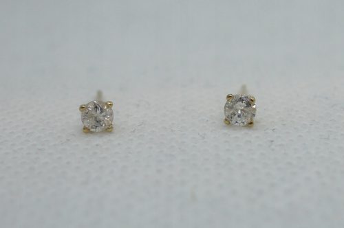  Goldohrringe mit BRILLANTEN DIAMANTEN 0,26 Karat