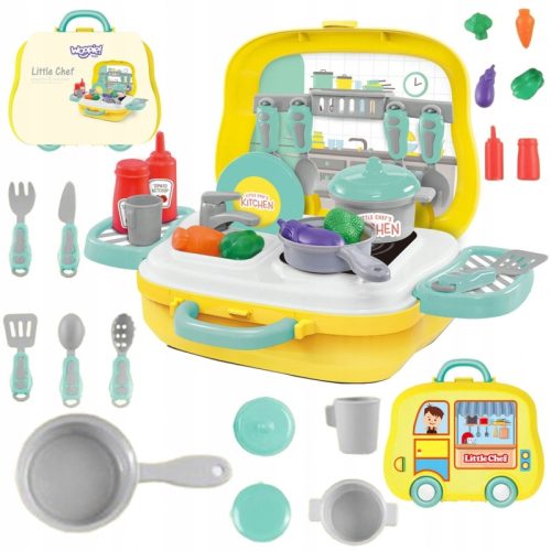  KINDERKÜCHE-KOCH-SET WOOPIE-KOFFER