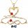  Gold-Set Herz-Armband und Halskette aus 925er Silber als Geburtstagsgeschenk
