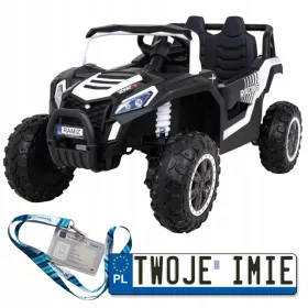    Buggy UTV 2000M Rennwagen, batteriebetrieben, weiß + MP3-Sounds, Lichter + Säule