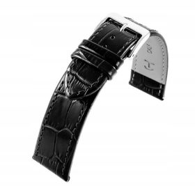  SCHWARZES ALGATOR-UHRENARMBAND 588.01.22 22 mm