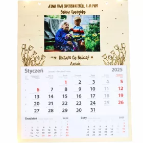    KALENDER FÜR OMA UND OPA, FOTOGESCHENK ZUM GROSSELTERNTAG. Gravur