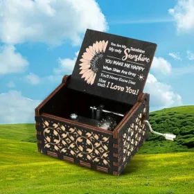    HOLZ-SPIELDOSE, GESCHENK BESTELLEN, DU BIST MEIN SONNENSCHEIN