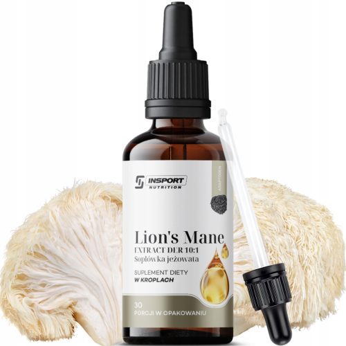 Insport Nutrition Lion's Mane Extrakt Tropfen 30ml - Unterstützt Gedächtnis und Konzentration