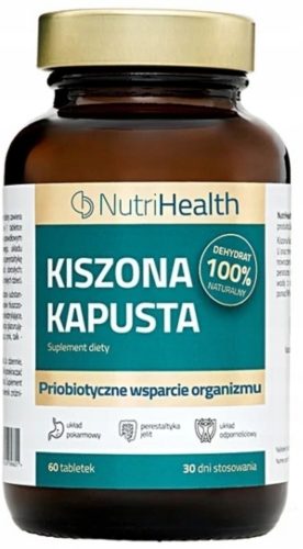 NutriTab Elite Fermentierte Kohltabletten mit Zink für Verdauung und Immunsystem - 60 Stück