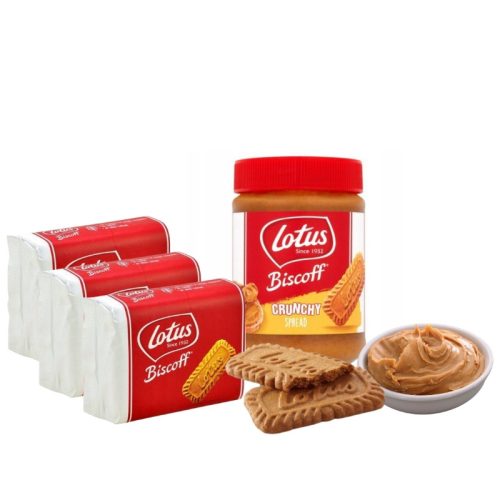 LOTUS Biscoff Krem Crunchy 380g und 3x Biscoff Kekse (3x 125g)