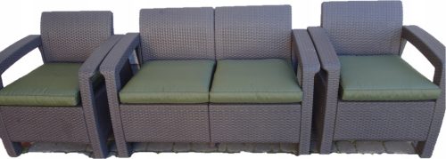  Technorattan Kissen 4er Set GRÜN