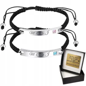  Armbänder für ein Paar mit Gravur