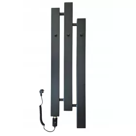    SEKWANA 300W Elektrischer dekorativer Badezimmerheizer Schwarz + AUFHÄNGER