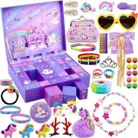  ADVENTSKALENDER-EINHORN-DEKO-SPIELZEUG-SET