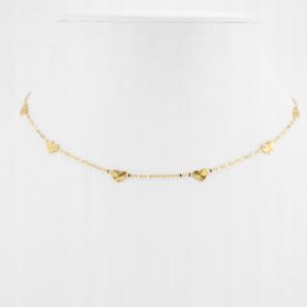  Promi-Herzkette, Herzen, Gold 774 Stahl