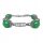  Silberarmband mit grünem Naturstein Achat Silber pr. 925