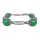  Silberarmband mit grünem Naturstein Achat Silber pr. 925