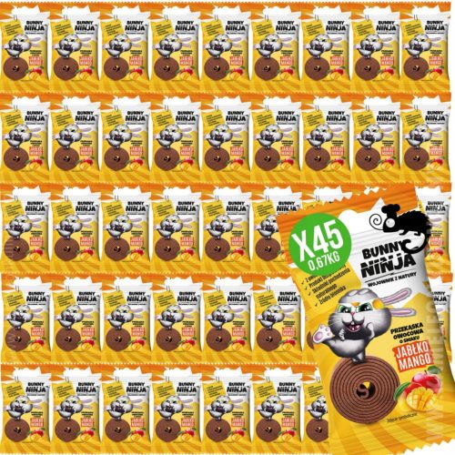 BUNNY NINJA Fruchtsnack Apfel-Mango - Natürlich lecker & gesund, 15g
