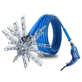    Set zum Reinigen des Schornsteins mit einem TURBOSPINER-Bohrer – Reinigungsstab, Bürste – 10 m