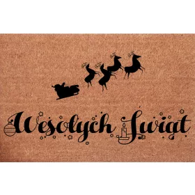    Weihnachts-Eingangsmatte, dekorative Frohe Weihnachten, Weihnachtsmann, Rentier