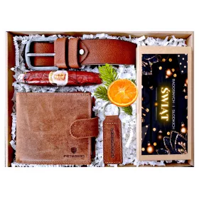    SANTAS ELEGANTES WEIHNACHTSGESCHENK FÜR SEINEN EHEMANN, DAD SOHN, Lederset