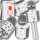  DRAHTLOSES KARAOKE-MIKROFON BLUETOOTH-LAUTSPRECHER SILBER GESCHENK