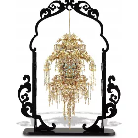    3D-Modellbausätze aus Metall, asiatische Puzzles, Palastbausätze aus Metall