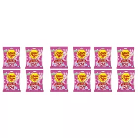 12x 120g CHUPA CHUPS Erdbeer-Lollis, Kartonpackung