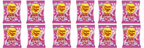 12x 120g CHUPA CHUPS Erdbeer-Lollis, Kartonpackung