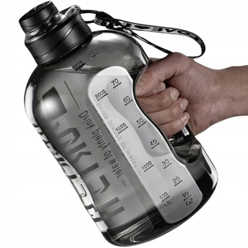  Wasserflasche, Sportflasche mit Mess-Gyms-Fitness-1700-ml-Bürste