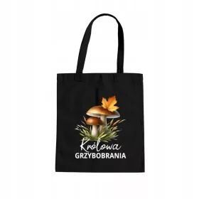    Königin des Pilzesammelns. Damen-Pilztasche aus Baumwolle für Pilze