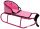  POLNISCHER RODEL + RÜCKENLEHNE + MATRATZE + GURTE KINDERRODEL rosa