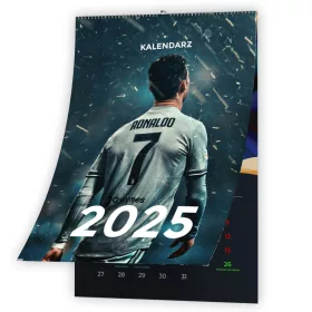    2025 WANDKALENDER 13-SEITIG A4 CRISTIANO RONALDO SONNTAGS HAN