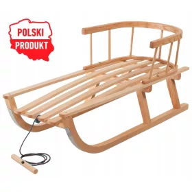    SONDERANGEBOT!!! Polierte HOLZSCHLEINE mit RÜCKENLEHNE und STARKEM Buchenschlitten