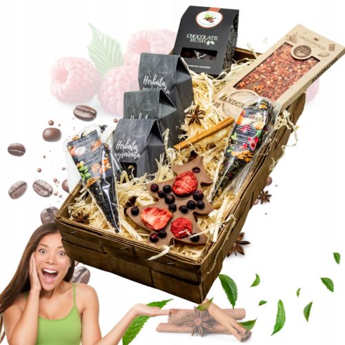  Geschenkkorb Weihnachtsgeschenk Unter dem Weihnachtsbaum Teeservice Schokoladenfrüchte
