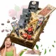  Geschenkkorb Weihnachtsgeschenk Unter dem Weihnachtsbaum Teeservice Schokoladenfrüchte
