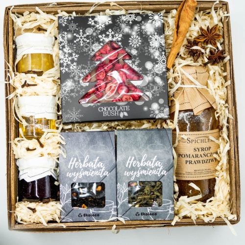 GESCHENKBOX Schokoladen-Honig-Tee Weihnachtsgeschenke Nikolaustagsgeschenke