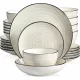  vancasso Bonbon Tafelservice 24-teilig, Steinzeug, beige, handbemalt