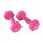  2x Übungshanteln Anti-Rutsch-Trainingsgerät Multifunktionales Zuhause Rosa