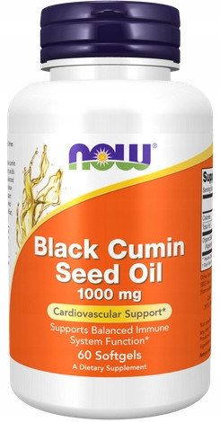 Jetzt Foods Schwarzkümmelsamen 1000mg, 60 Weichkapseln