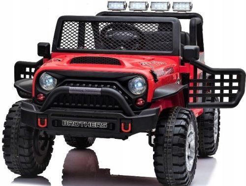  ELEKTROAUTO FÜR KINDER JEEP 4X4 12V 10AH ROT MIT FERNBEDIENUNG