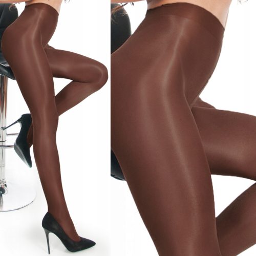  phenome BRAUNE SATINSTRUMPFHOSE 40 den sehr glänzender Glanz SCHOKOLADE